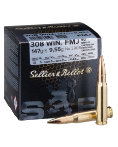Sellier & Bellot FMJ 147grs / 9.5g Bulk .308 Win